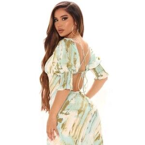 NWT Fashion Nova What A Coincidence Maxi Dress Sz Large